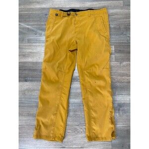 Prana Stretch Zion Mens 38x31 Belted Straight Trail Hiking Pants DISTRESSED